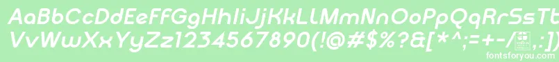 MeltixBoldItalicDemo Font – White Fonts on Green Background