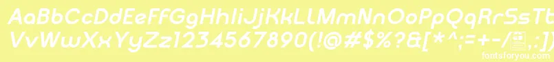 MeltixBoldItalicDemo Font – White Fonts on Yellow Background