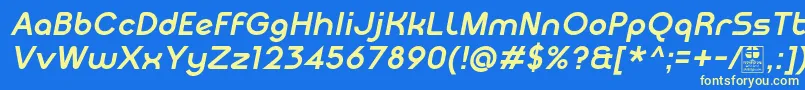 MeltixBoldItalicDemo Font – Yellow Fonts on Blue Background