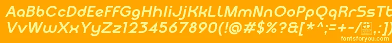 More about MeltixBoldItalicDemo Font MeltixBoldItalicDemo Font – Yellow Fonts on Orange Background