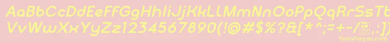 MeltixBoldItalicDemo-Schriftart – Gelbe Schriften auf rosa Hintergrund