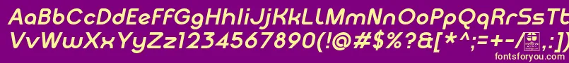 MeltixBoldItalicDemo Font – Yellow Fonts on Purple Background