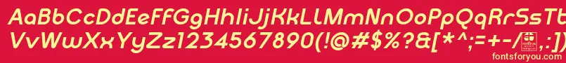 MeltixBoldItalicDemo Font – Yellow Fonts on Red Background