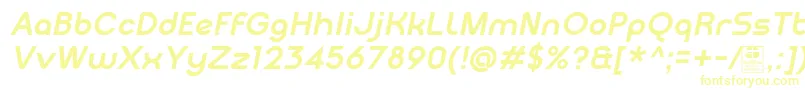 MeltixBoldItalicDemo Font – Yellow Fonts on White Background