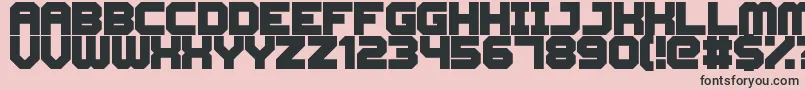 CyberspaceRacewayBack Font – Black Fonts on Pink Background