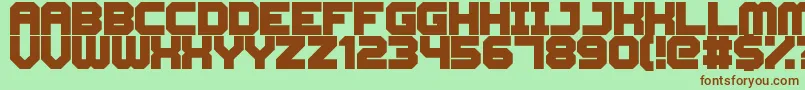 CyberspaceRacewayBack Font – Brown Fonts on Green Background