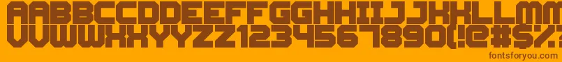 CyberspaceRacewayBack Font – Brown Fonts on Orange Background