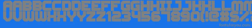 CyberspaceRacewayBack Font – Gray Fonts on Blue Background