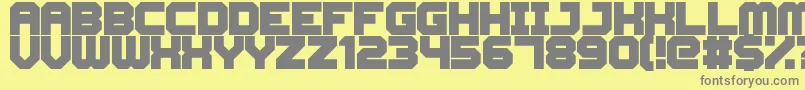CyberspaceRacewayBack Font – Gray Fonts on Yellow Background