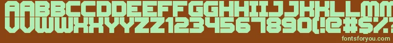 CyberspaceRacewayBack Font – Green Fonts on Brown Background