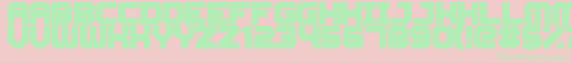 Шрифт CyberspaceRacewayBack – зелёные шрифты на розовом фоне