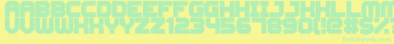 CyberspaceRacewayBack Font – Green Fonts on Yellow Background