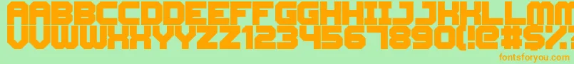 CyberspaceRacewayBack Font – Orange Fonts on Green Background