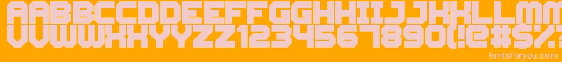 CyberspaceRacewayBack Font – Pink Fonts on Orange Background