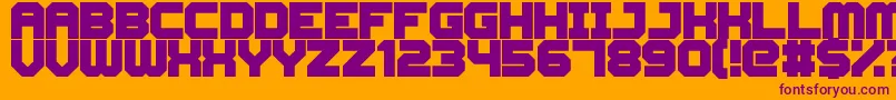 CyberspaceRacewayBack Font – Purple Fonts on Orange Background
