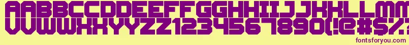 CyberspaceRacewayBack Font – Purple Fonts on Yellow Background