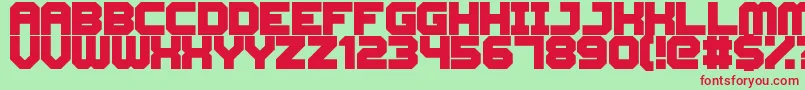 CyberspaceRacewayBack Font – Red Fonts on Green Background