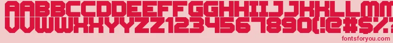 フォントCyberspaceRacewayBack – ピンクの背景に赤い文字