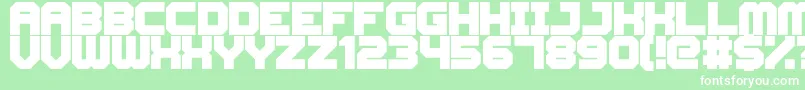 CyberspaceRacewayBack Font – White Fonts on Green Background