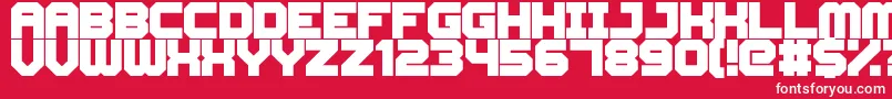 CyberspaceRacewayBack Font – White Fonts on Red Background