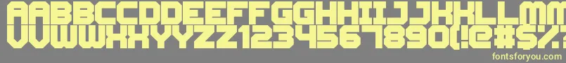 CyberspaceRacewayBack Font – Yellow Fonts on Gray Background