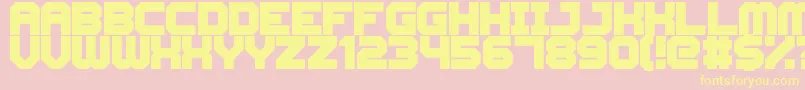 CyberspaceRacewayBack Font – Yellow Fonts on Pink Background