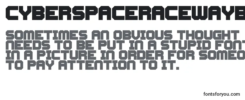 CyberspaceRacewayBack Font