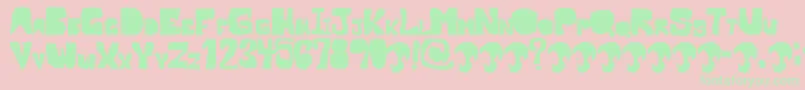 OpnMalatashito Font – Green Fonts on Pink Background