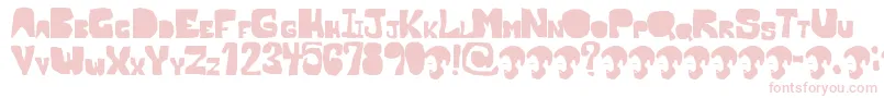 OpnMalatashito-fontti – vaaleanpunaiset fontit valkoisella taustalla