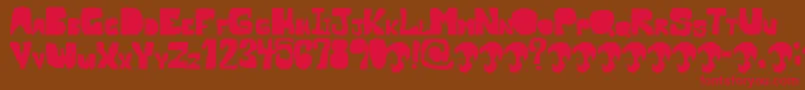 OpnMalatashito Font – Red Fonts on Brown Background