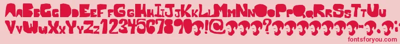 OpnMalatashito Font – Red Fonts on Pink Background