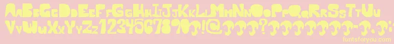OpnMalatashito Font – Yellow Fonts on Pink Background