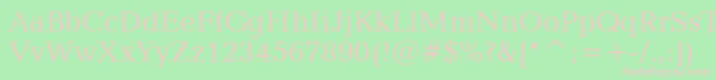 CandidaBt Font – Pink Fonts on Green Background