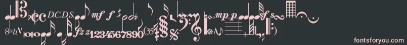 Strauf Font – Pink Fonts on Black Background