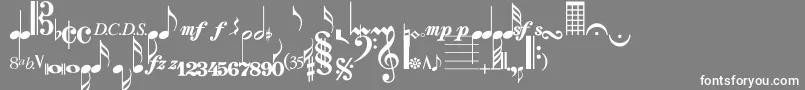Strauf Font – White Fonts on Gray Background