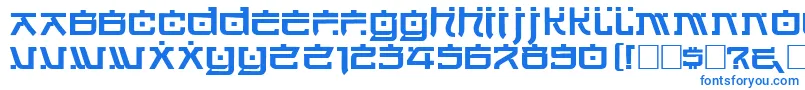 HarriotRegular Font – Blue Fonts on White Background