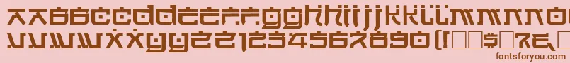 Police HarriotRegular – polices brunes sur fond rose