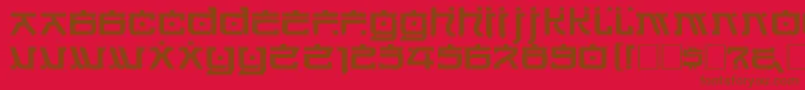 HarriotRegular Font – Brown Fonts on Red Background