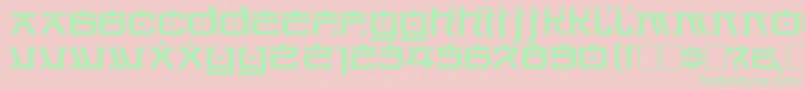 HarriotRegular Font – Green Fonts on Pink Background