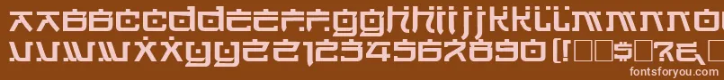 HarriotRegular Font – Pink Fonts on Brown Background