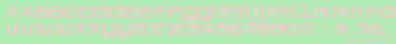 フォントHarriotRegular – 緑の背景にピンクのフォント