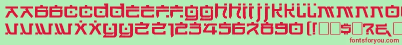 HarriotRegular Font – Red Fonts on Green Background
