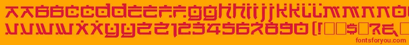 fuente HarriotRegular – Fuentes Rojas Sobre Fondo Naranja