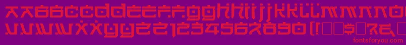 Police HarriotRegular – polices rouges sur fond violet