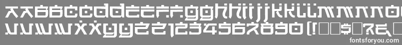 フォントHarriotRegular – 灰色の背景に白い文字