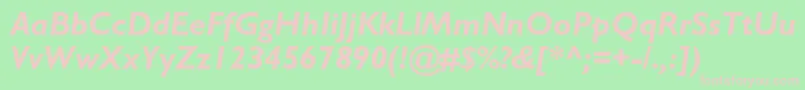 GillsansstdBolditalic Font – Pink Fonts on Green Background