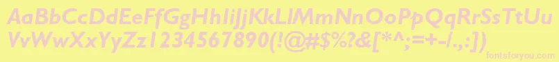 GillsansstdBolditalic Font – Pink Fonts on Yellow Background