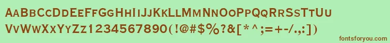 CopperplateExtraCondensedSsiBoldExtraCondensed Font – Brown Fonts on Green Background