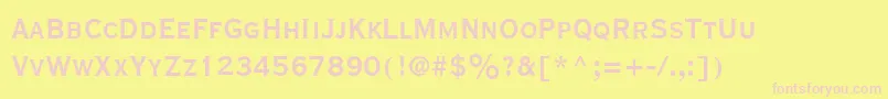 CopperplateExtraCondensedSsiBoldExtraCondensed Font – Pink Fonts on Yellow Background