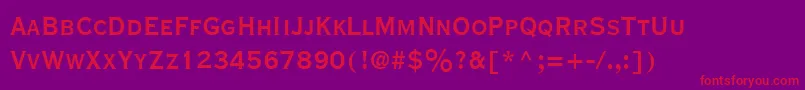 CopperplateExtraCondensedSsiBoldExtraCondensed Font – Red Fonts on Purple Background